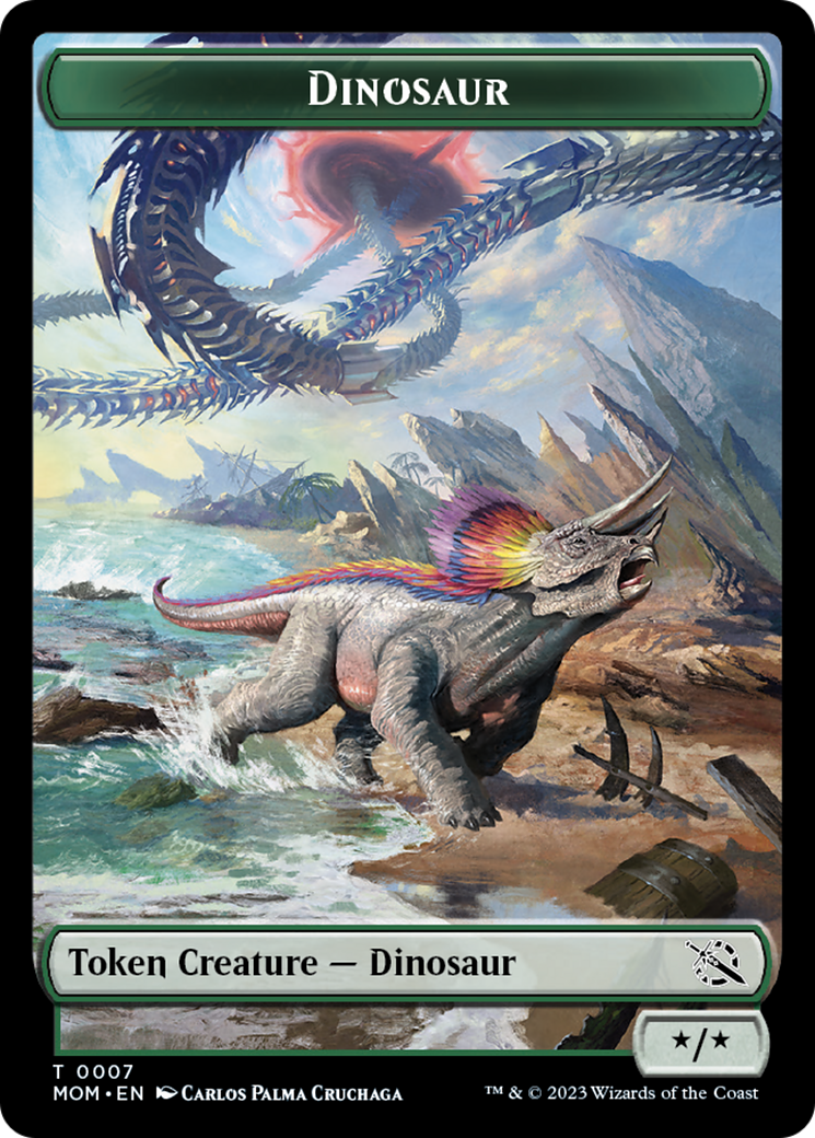 Dinosaur Token [March of the Machine Tokens] | Nerdhalla Games