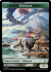 Soldier // Dinosaur Double-Sided Token [March of the Machine Tokens] | Nerdhalla Games