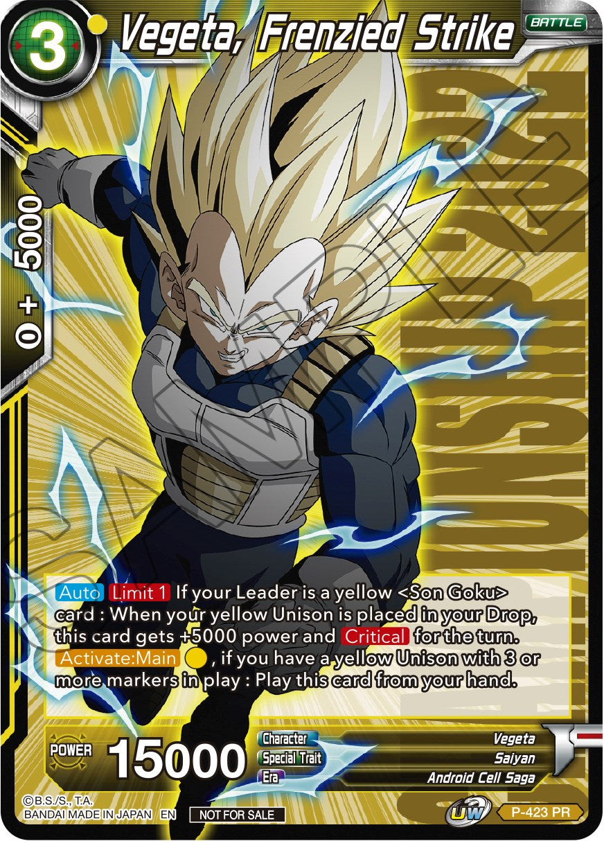 Vegeta, Frenzied Strike (Championship Pack 2022 Vol.2) (P-423) [Promotion Cards] | Nerdhalla Games