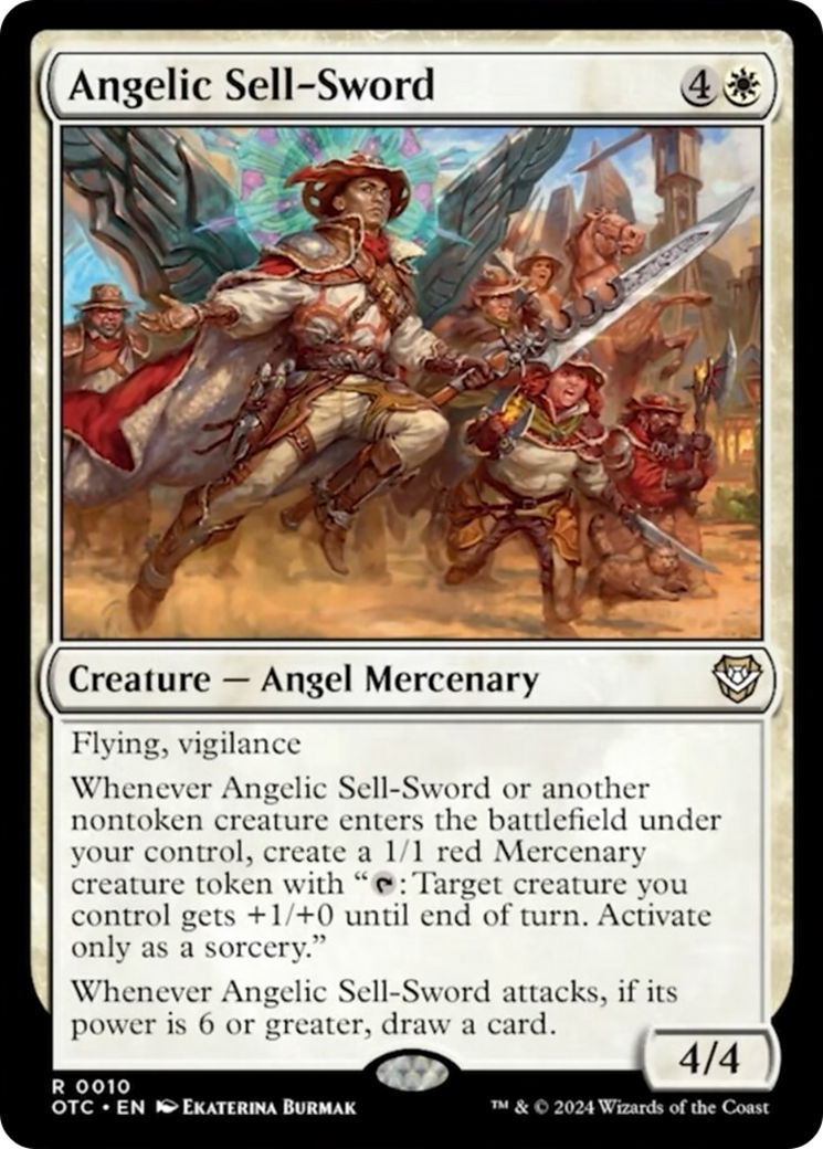 Angelic Sell-Sword [Outlaws of Thunder Junction Commander] | Nerdhalla Games