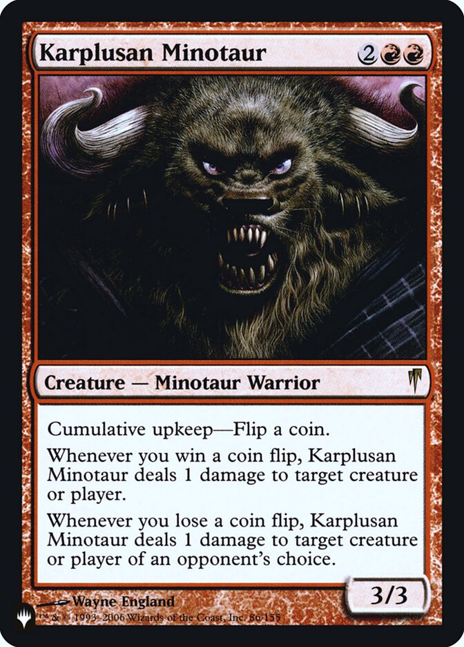 Karplusan Minotaur [Secret Lair: Heads I Win, Tails You Lose] | Nerdhalla Games