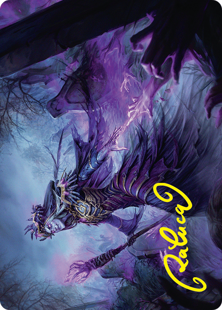 Zul Ashur, Lich Lord Art Card (10/54) (Gold-Stamped Signature) [Foundations Art Series] | Nerdhalla Games