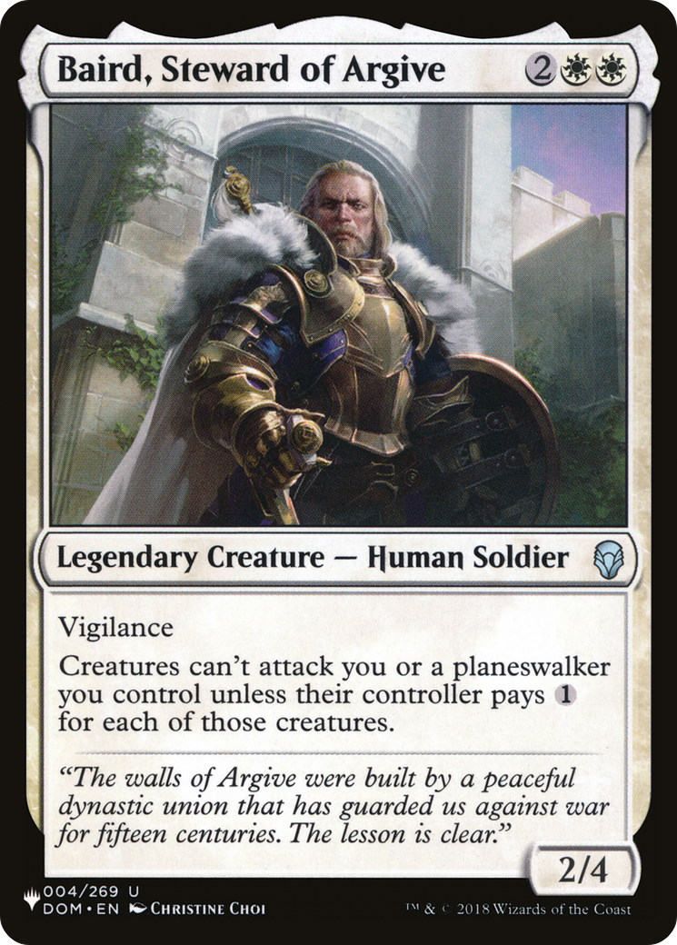 Baird, Steward of Argive [The List] | Nerdhalla Games