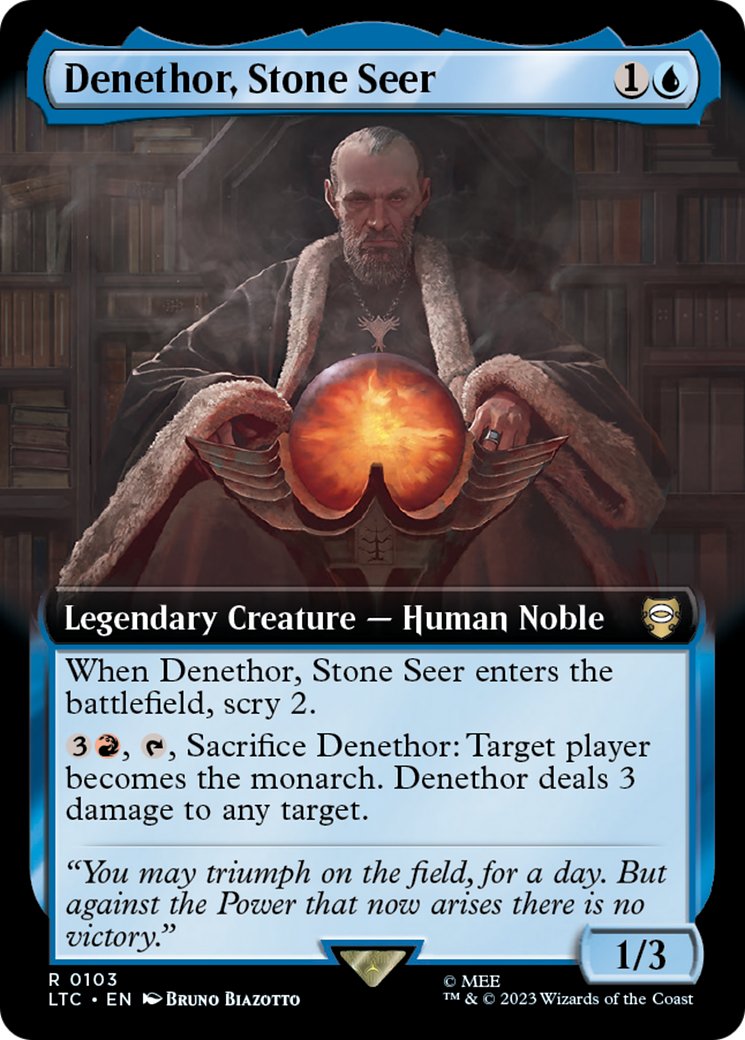 Denethor, Stone Seer (Extended Art) [The Lord of the Rings: Tales of Middle-Earth Commander] | Nerdhalla Games