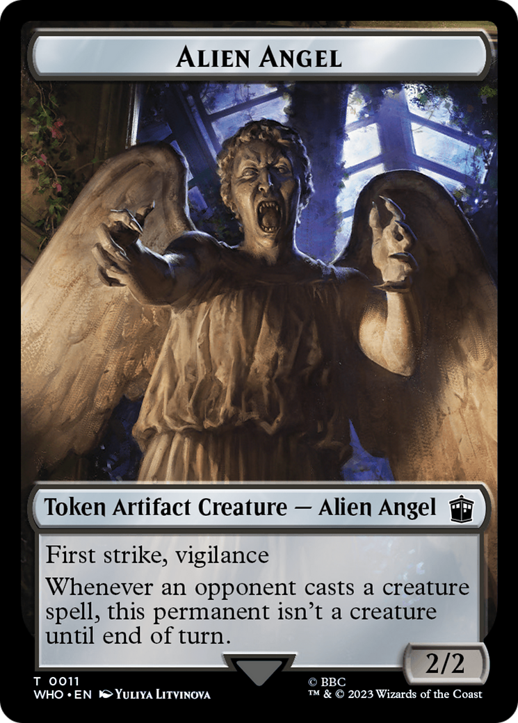 Copy // Alien Angel Double-Sided Token [Doctor Who Tokens] | Nerdhalla Games