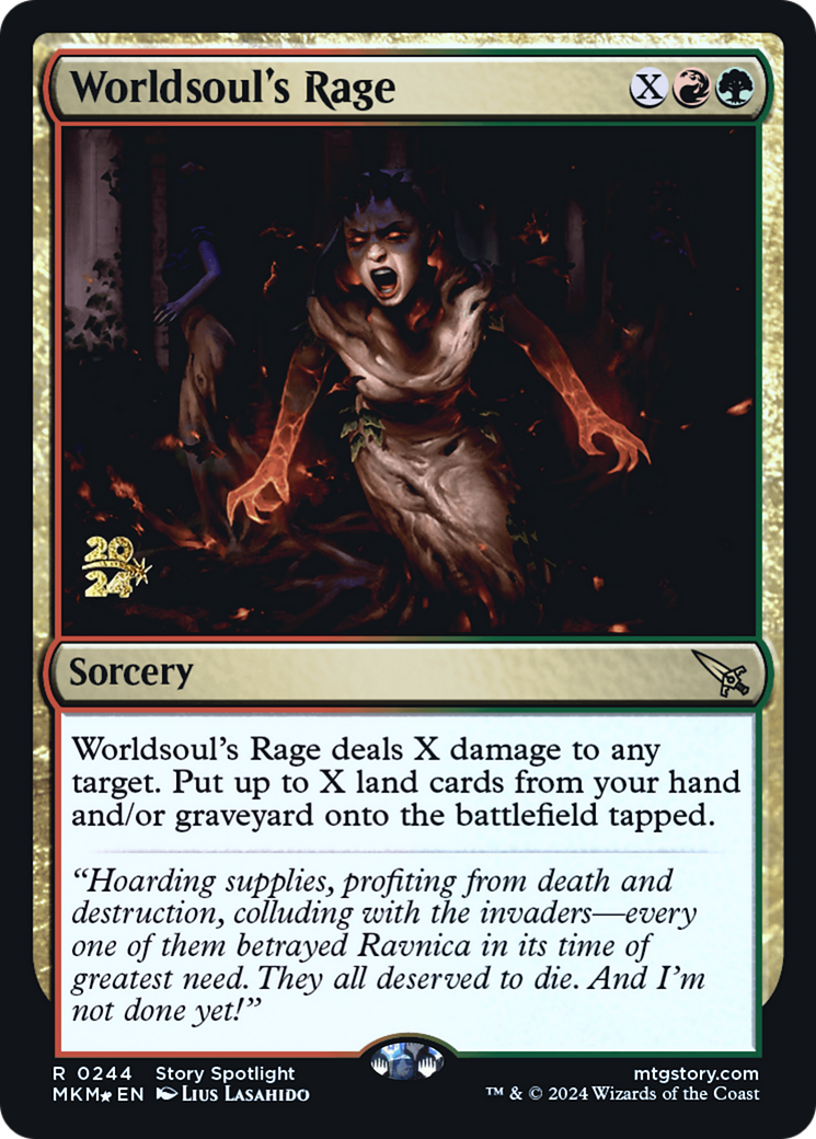 Worldsoul's Rage [Murders at Karlov Manor Prerelease Promos] | Nerdhalla Games