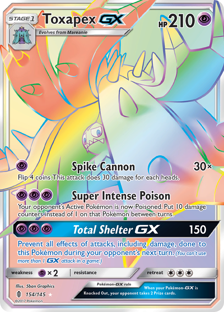 Toxapex GX (154/145) [Sun & Moon: Guardians Rising] | Nerdhalla Games