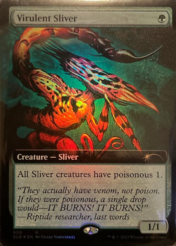 Virulent Sliver (Extended Art) [Secret Lair Drop Promos] | Nerdhalla Games