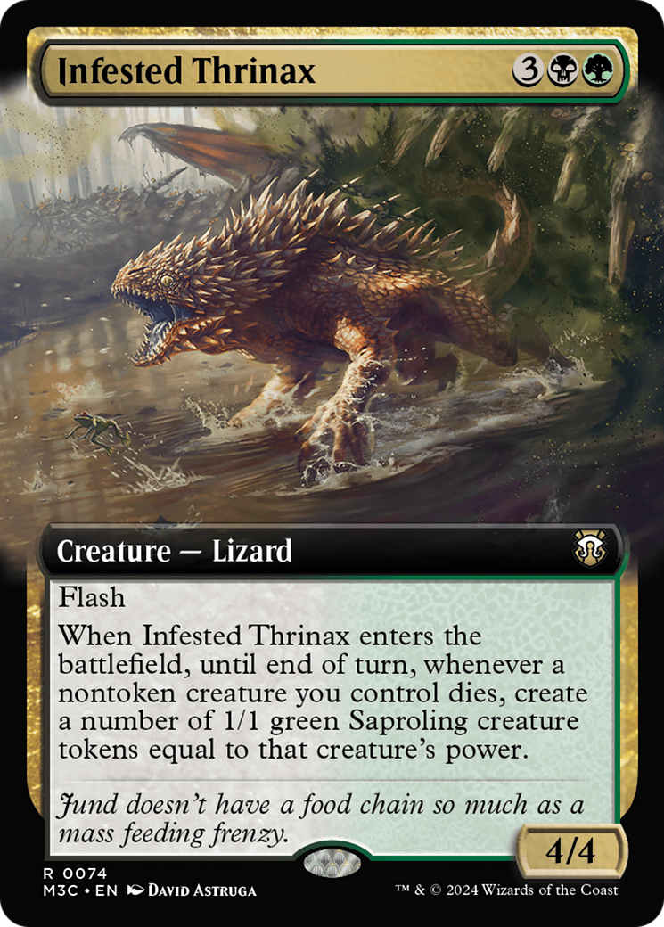 Infested Thrinax (Extended Art) (Ripple Foil) [Modern Horizons 3 Commander] | Nerdhalla Games