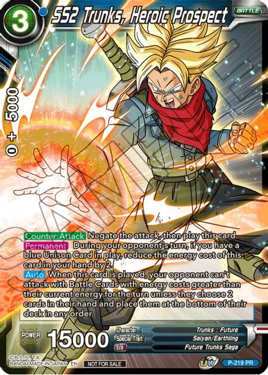 SS2 Trunks, Heroic Prospect (Event Pack 08) (P-219) [Tournament Promotion Cards] | Nerdhalla Games