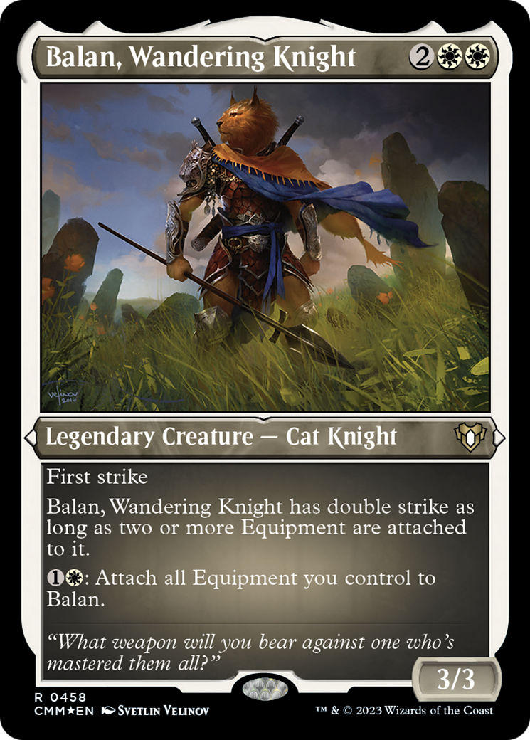 Balan, Wandering Knight (Foil Etched) [Commander Masters] | Nerdhalla Games