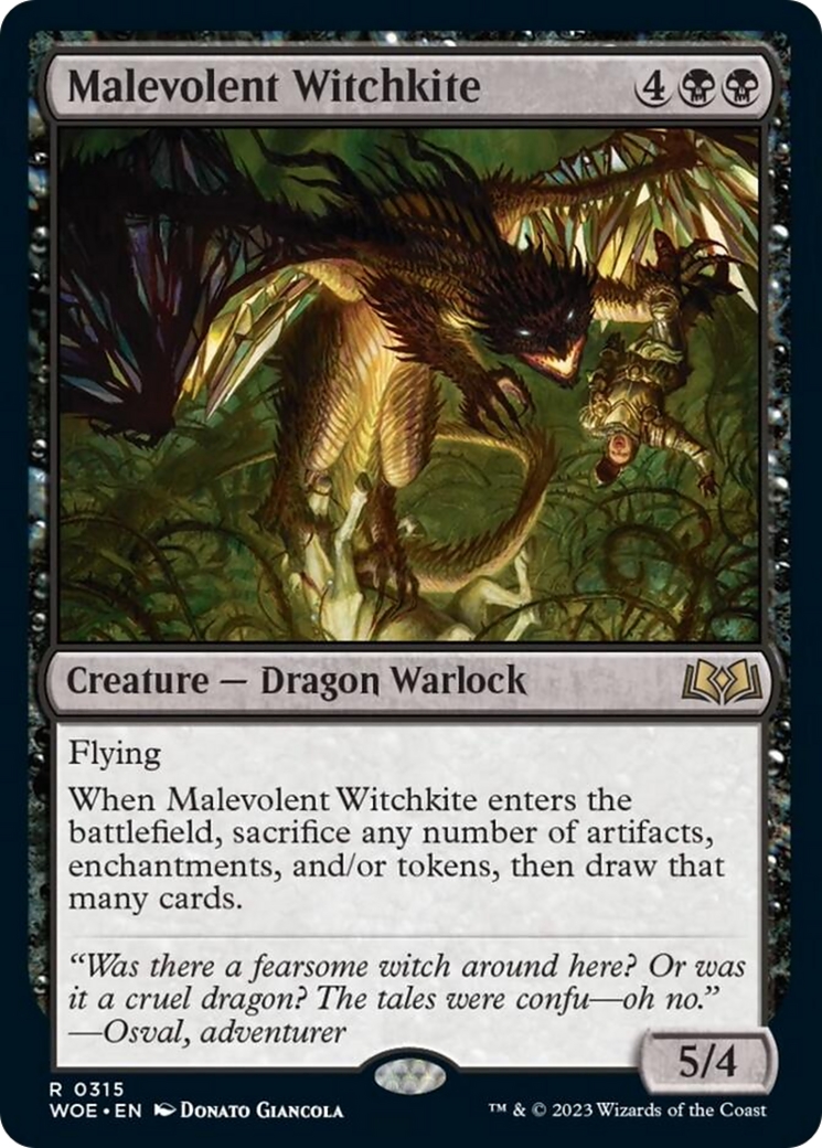 Malevolent Witchkite [Wilds of Eldraine] | Nerdhalla Games