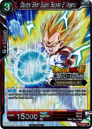 Double Shot Super Saiyan 2 Vegeta (BT2-010) [Judge Promotion Cards] | Nerdhalla Games