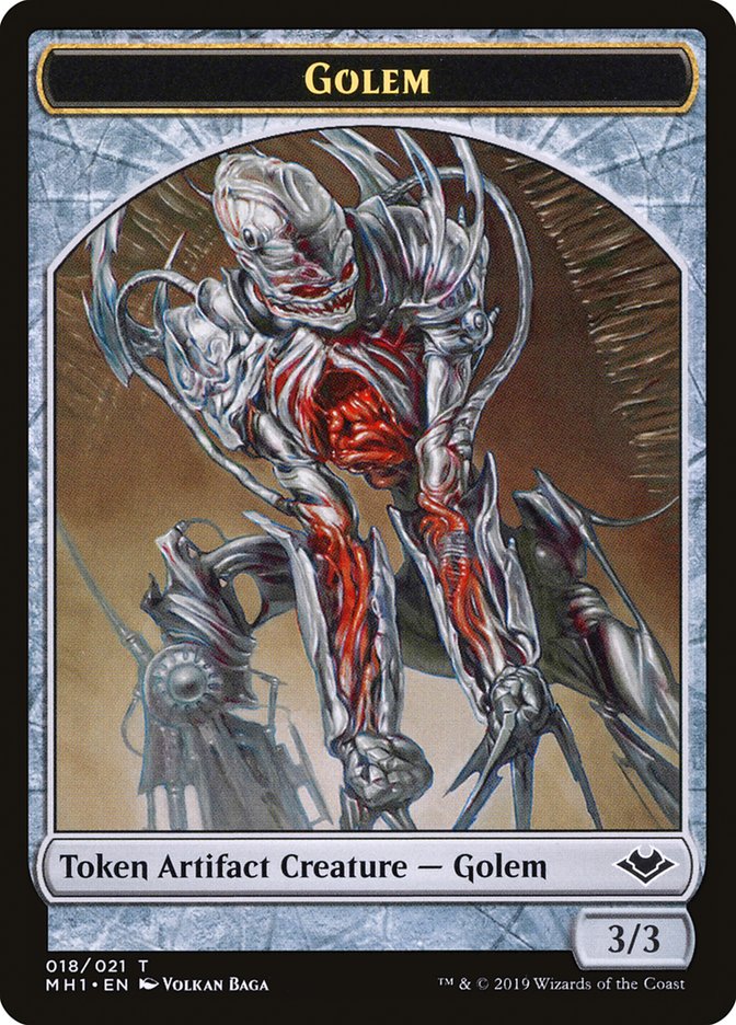 Goblin (010) // Golem (018) Double-Sided Token [Modern Horizons Tokens] | Nerdhalla Games