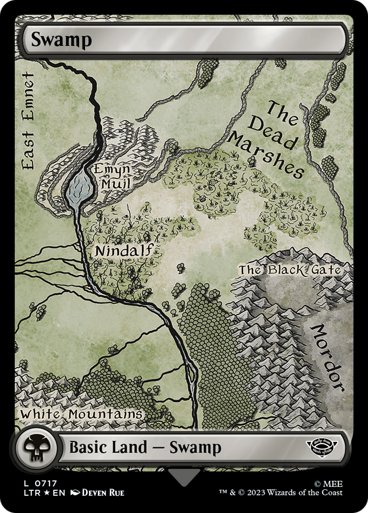 Swamp (0717) (Surge Foil) [The Lord of the Rings: Tales of Middle-Earth] | Nerdhalla Games