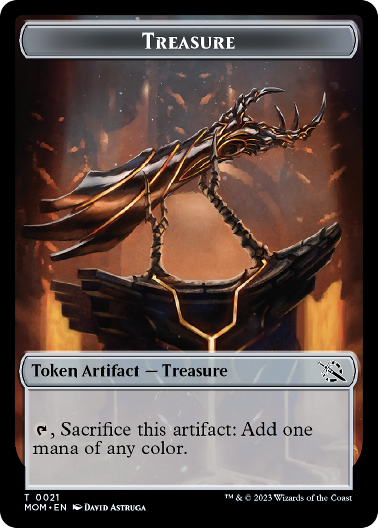 Treasure (21) // Phyrexian Saproling Double-Sided Token [March of the Machine Tokens] | Nerdhalla Games