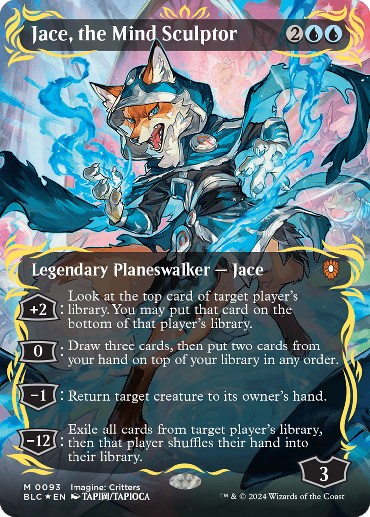 Jace, the Mind Sculptor (Borderless) (Raised Foil) [Bloomburrow Commander] | Nerdhalla Games