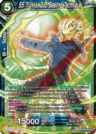 SS Trunks, God-Sealing Technique (Event Pack 08) (BT10-044) [Tournament Promotion Cards] | Nerdhalla Games