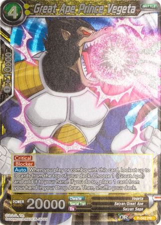 Great Ape Prince Vegeta (P-042) [Promotion Cards] | Nerdhalla Games