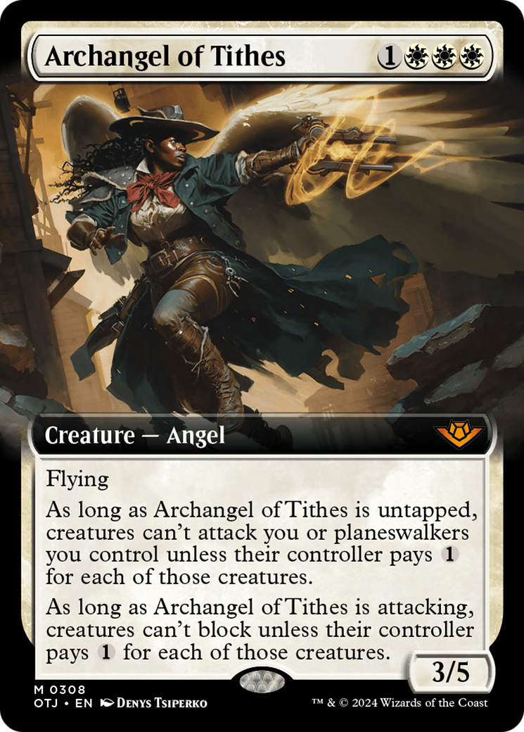 Archangel of Tithes (Extended Art) [Outlaws of Thunder Junction] | Nerdhalla Games