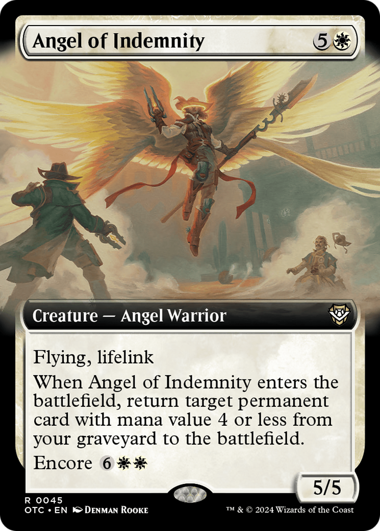 Angel of Indemnity (Extended Art) [Outlaws of Thunder Junction Commander] | Nerdhalla Games