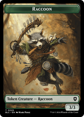 Rat // Raccoon Double-Sided Token [Bloomburrow Commander Tokens] | Nerdhalla Games