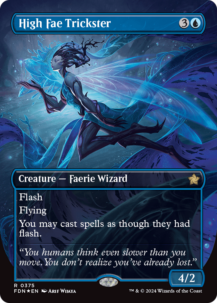 High Fae Trickster (Borderless) (Mana Foil) [Foundations] | Nerdhalla Games