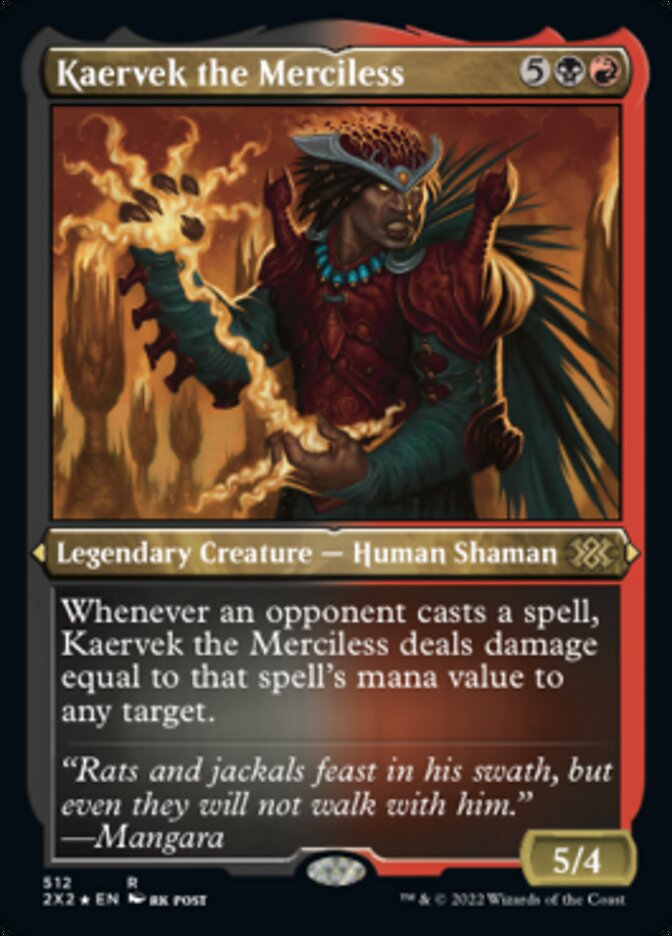 Kaervek the Merciless (Foil Etched) [Double Masters 2022] | Nerdhalla Games