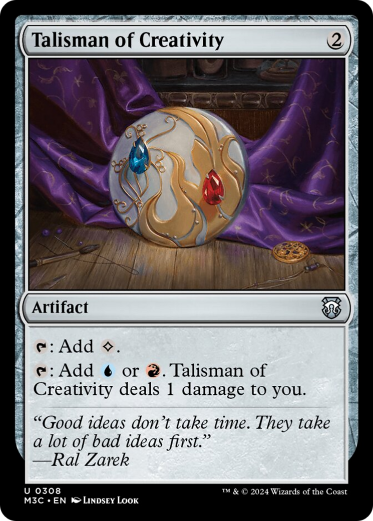 Talisman of Creativity (Ripple Foil) [Modern Horizons 3 Commander] | Nerdhalla Games