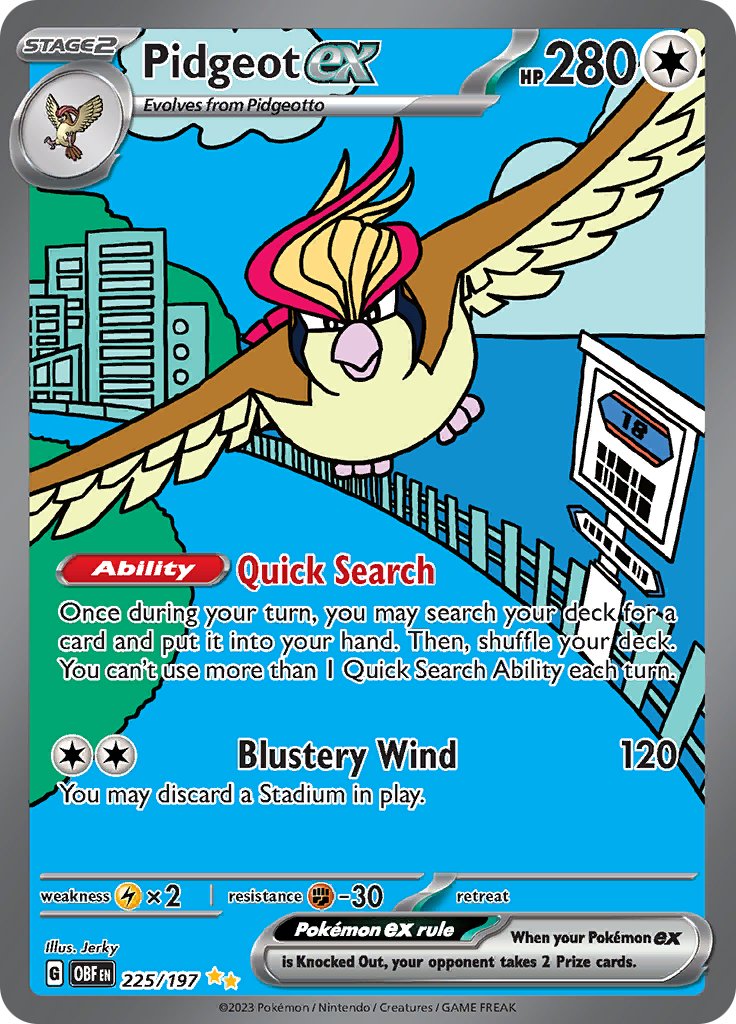 Pidgeot ex (225/197) [Scarlet & Violet: Obsidian Flames] | Nerdhalla Games