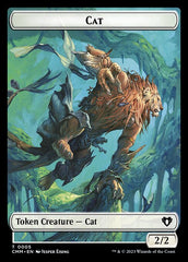 Spirit (0010) // Cat (0005) Double-Sided Token [Commander Masters Tokens] | Nerdhalla Games