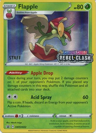 Flapple (SWSH022) (Staff Prerelease Promo) [Sword & Shield: Black Star Promos] | Nerdhalla Games