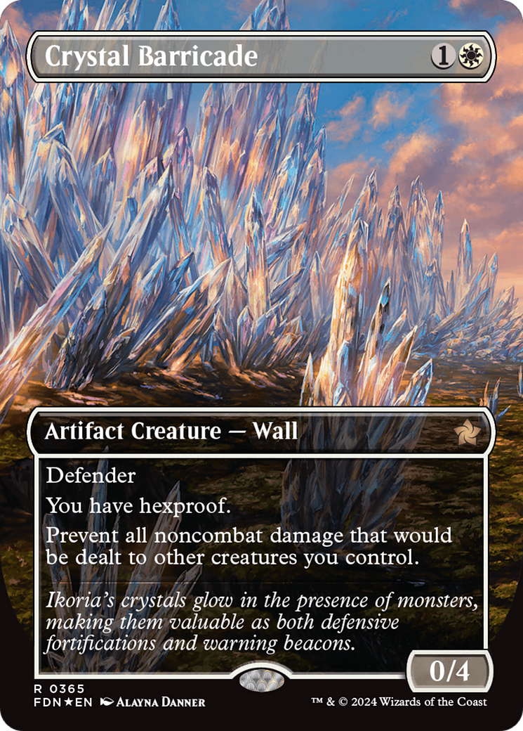 Crystal Barricade (Borderless) (Mana Foil) [Foundations] | Nerdhalla Games