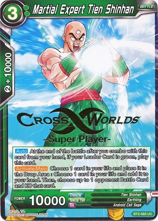 Martial Expert Tien Shinhan (Super Player Stamped) (BT2-083) [Tournament Promotion Cards] | Nerdhalla Games