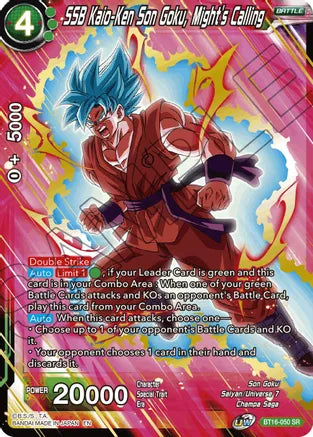 SSB Kaio-Ken Son Goku, Might's Calling (BT16-050) [Realm of the Gods] | Nerdhalla Games