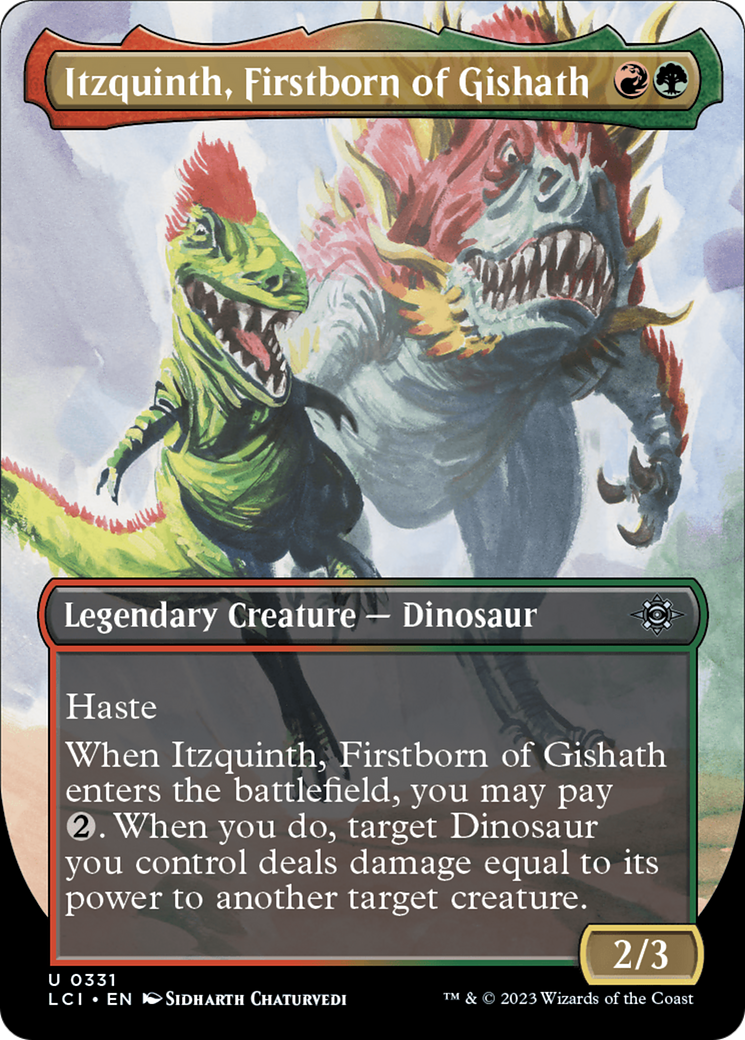 Itzquinth, Firstborn of Gishath (Borderless) [The Lost Caverns of Ixalan] | Nerdhalla Games