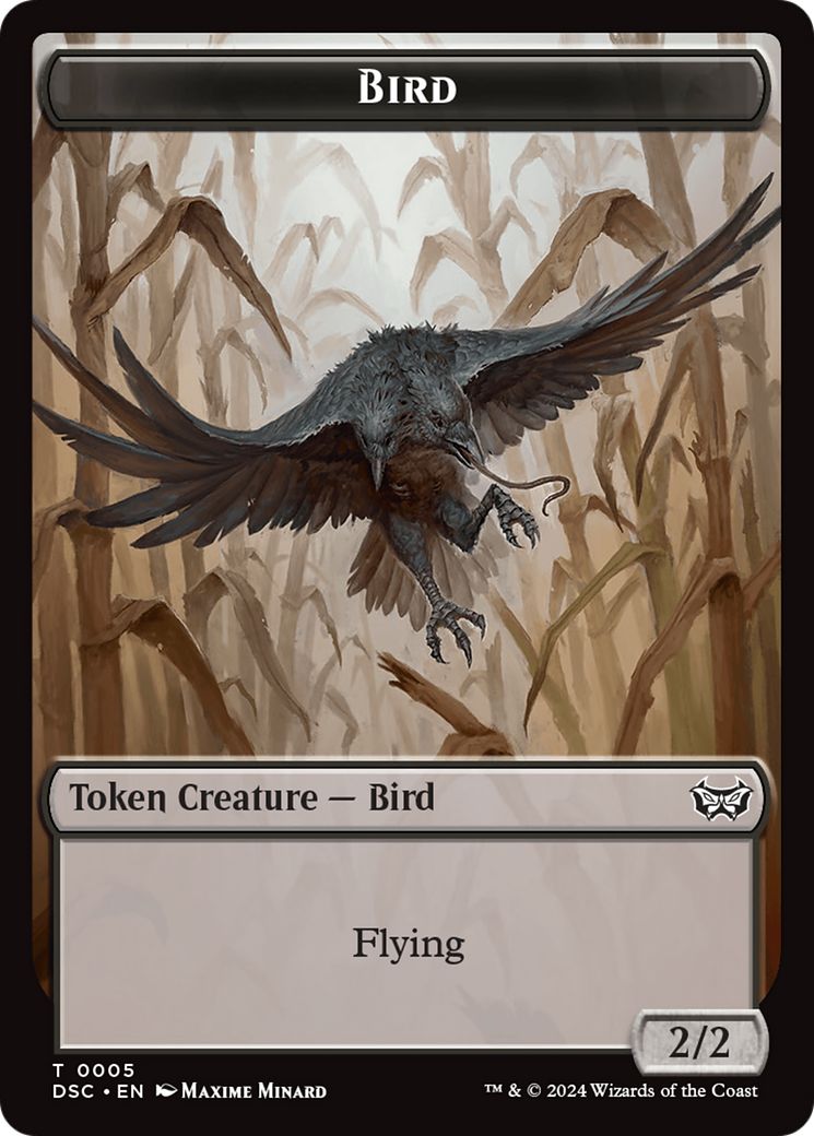 Elemental // Bird Double-Sided Token [Duskmourn: House of Horror Commander Tokens] | Nerdhalla Games