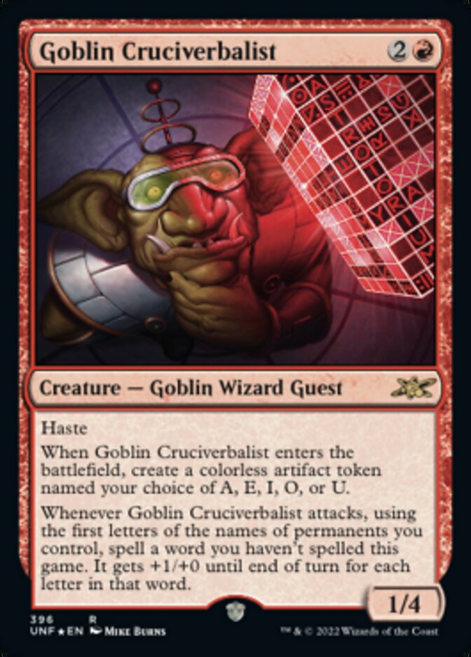 Goblin Cruciverbalist (Galaxy Foil) [Unfinity] | Nerdhalla Games