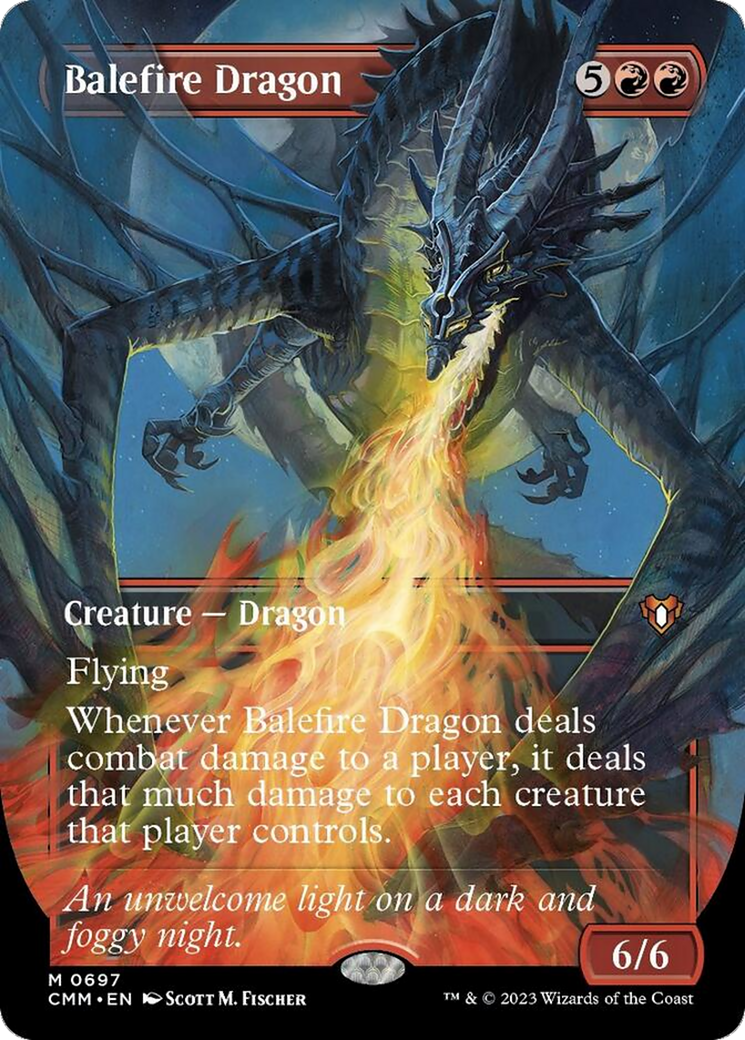 Balefire Dragon (Borderless Alternate Art) [Commander Masters] | Nerdhalla Games