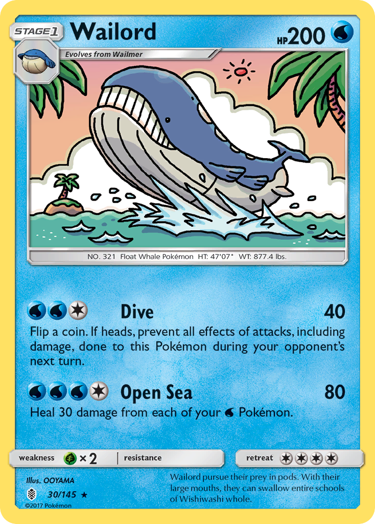 Wailord (30/145) [Sun & Moon: Guardians Rising] | Nerdhalla Games