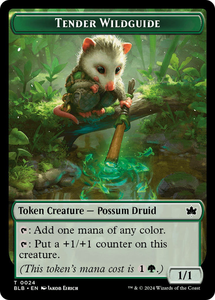 Tender Wildguide Token [Bloomburrow Tokens] | Nerdhalla Games