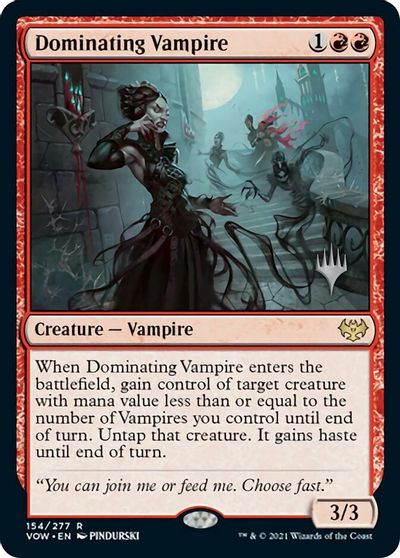 Dominating Vampire (Promo Pack) [Innistrad: Crimson Vow Promos] | Nerdhalla Games