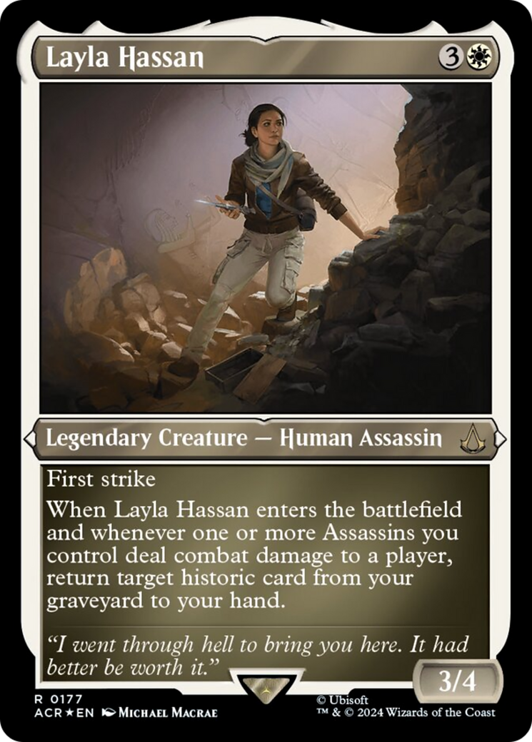 Layla Hassan (Foil Etched) [Assassin's Creed] | Nerdhalla Games