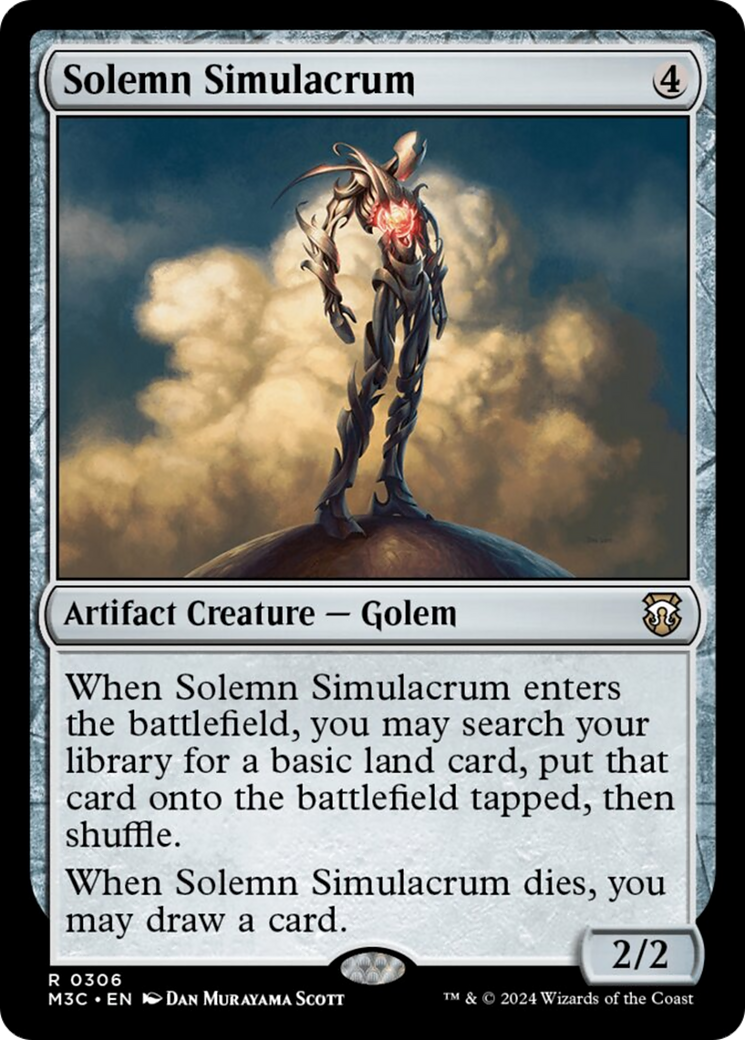 Solemn Simulacrum (Ripple Foil) [Modern Horizons 3 Commander] | Nerdhalla Games