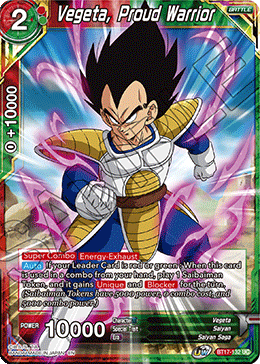 Vegeta, Proud Warrior (BT17-132) [Ultimate Squad] | Nerdhalla Games