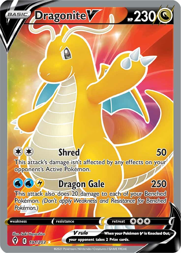 Dragonite V (191/203) [Sword & Shield: Evolving Skies] | Nerdhalla Games