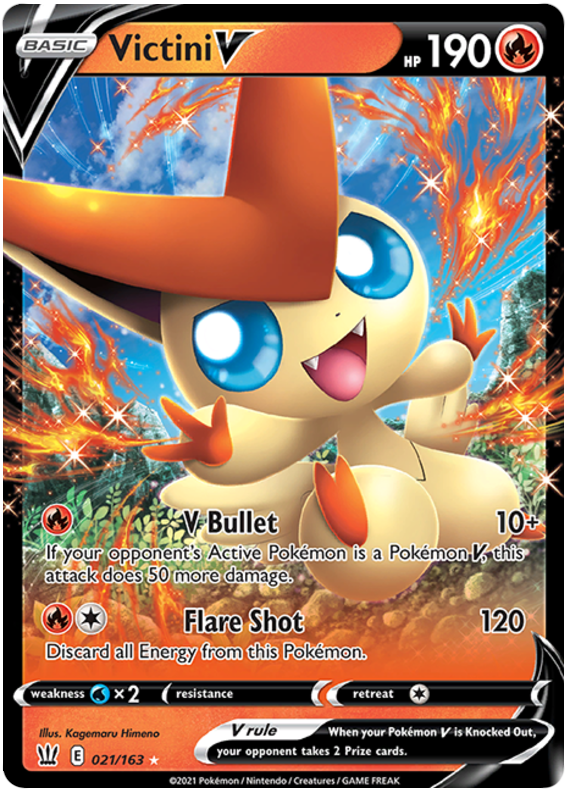 Victini V (021/163) [Sword & Shield: Battle Styles] | Nerdhalla Games