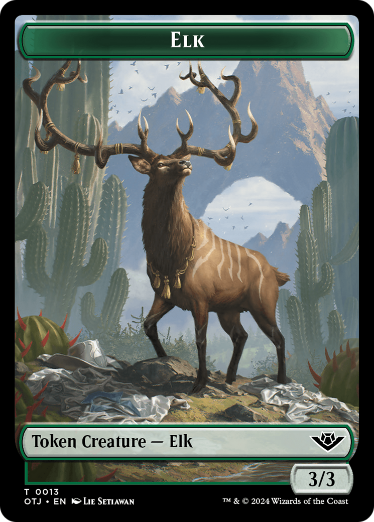 Elk Token [Outlaws of Thunder Junction Tokens] | Nerdhalla Games