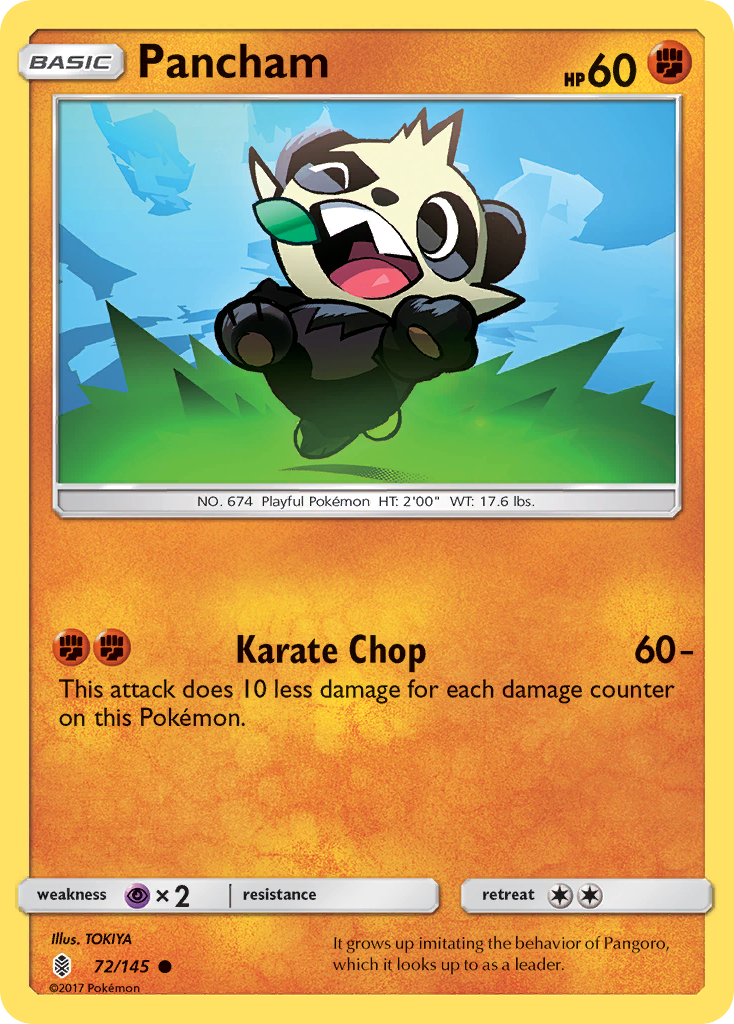 Pancham (72/145) [Sun & Moon: Guardians Rising] | Nerdhalla Games