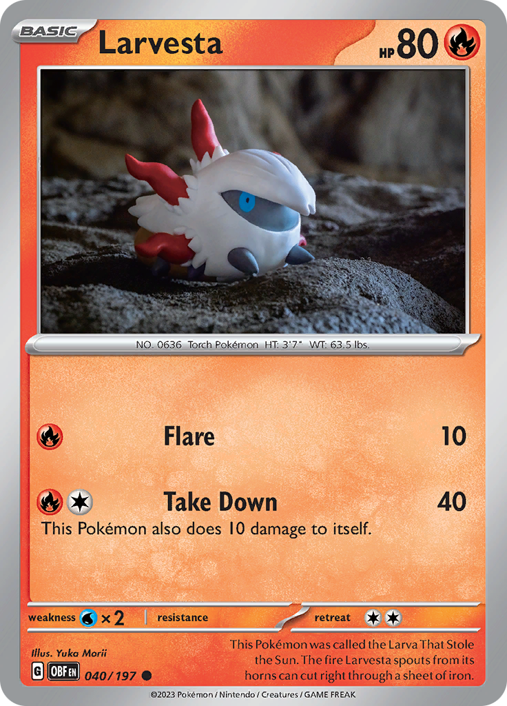 Larvesta (040/197) [Scarlet & Violet: Obsidian Flames] | Nerdhalla Games